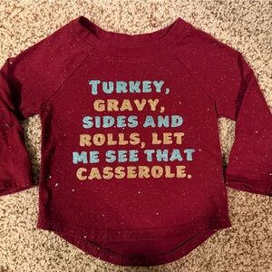 Burgundy Long Sleeve Baby Tee